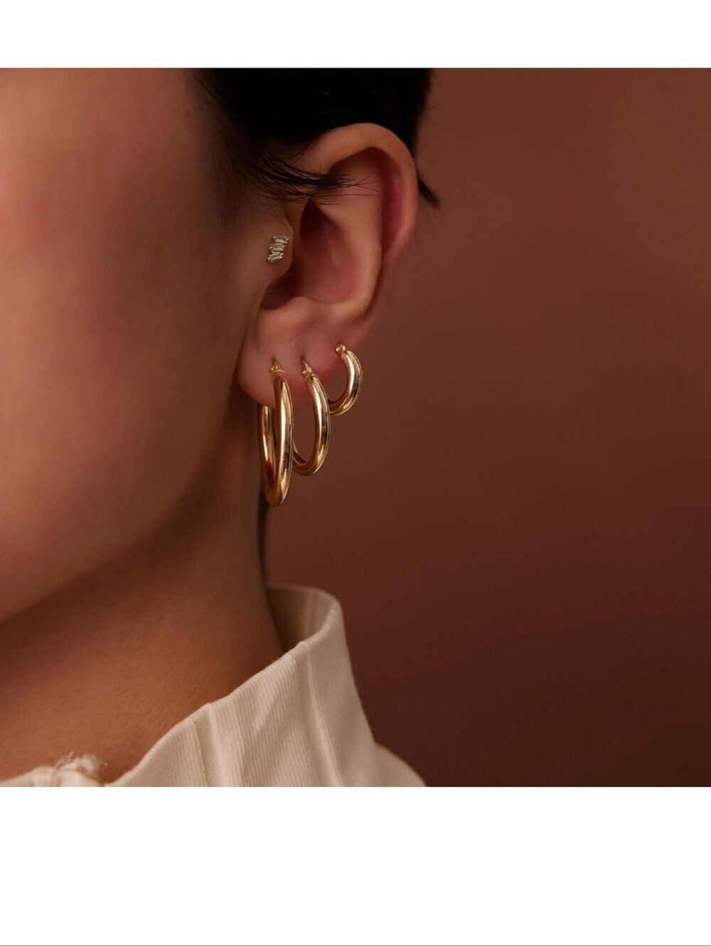Gold Hoop Earring Set - Trio of Classic Hoops